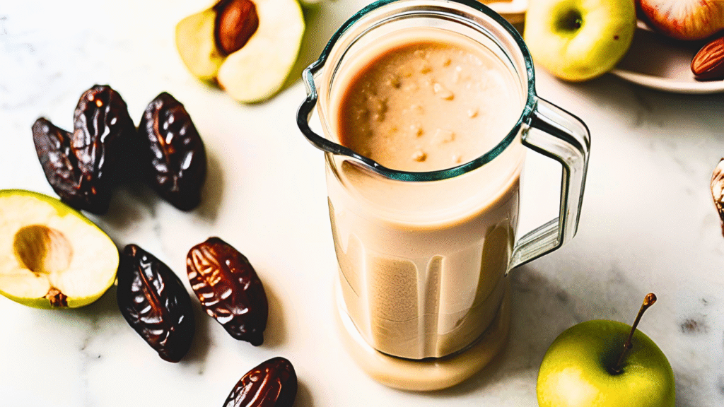 Blend Dates with Almond Milk & Applesauce