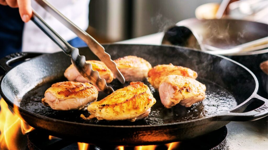 frying chicken
